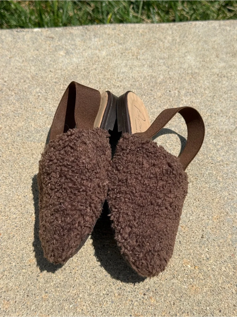 CHESTNUT SHEARLING MULES PAPANATAS | ELI 1957 size 29